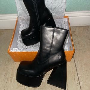 Naked Wolfe- Jane Black Leather boots